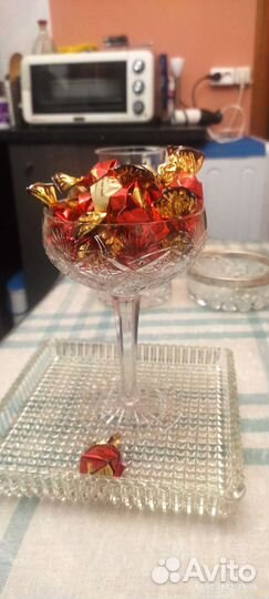 Хрусталь бокалы для шампанского, креманки винтаж