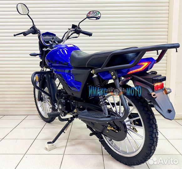 Мопед Alpha V 49 сс тюнинг на 125 cc. синий