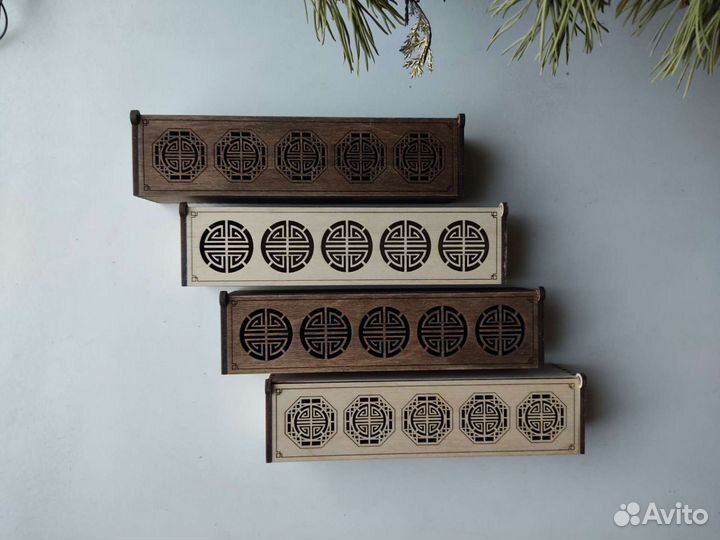 Коробка подарочная деревянная, коробка для украшен