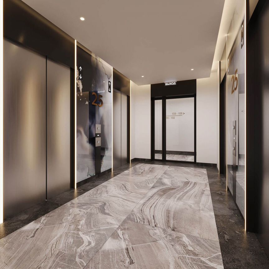 1-к. квартира, 95,7 м², 52/54 эт.