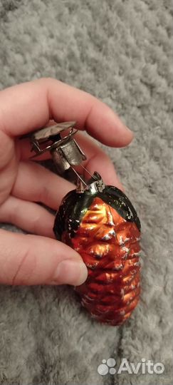 Елочные игрушки со сколом (стекло)