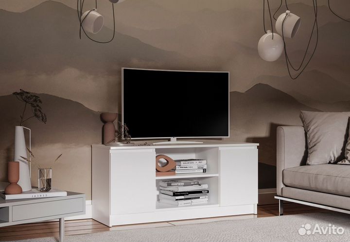 Тумба под тв Мори мтв 1200.1 Белый