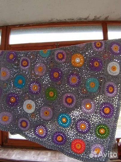 Плед детский вязаный ручная работа