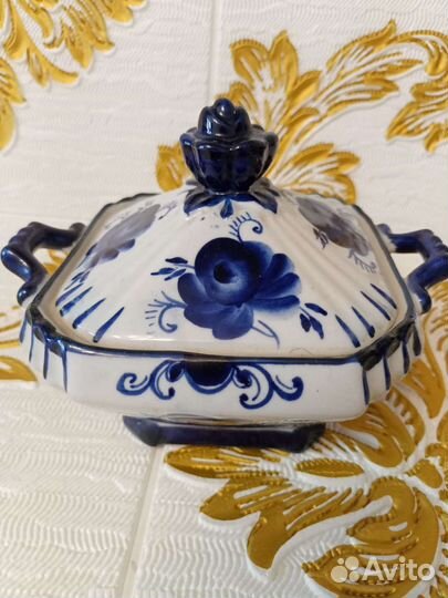 Сахарница СССР Гжель
