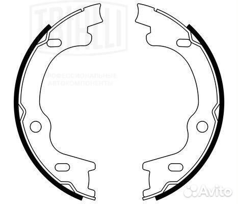 Колодки тормозные барабанные стояночного тормоза 1