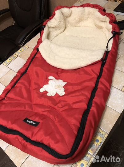 Конверт зимний на овчине детский в коляску, в санк