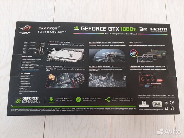 Видеокарта asus ROG strix gtx 1080 ti 11 gb