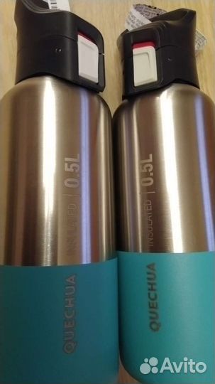 Термос из нерж стали синий, бирюзовый 0.5 декатлон