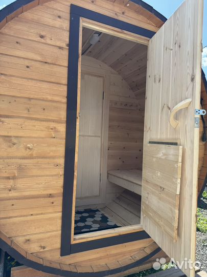 Баня бочка на колесах в аренду