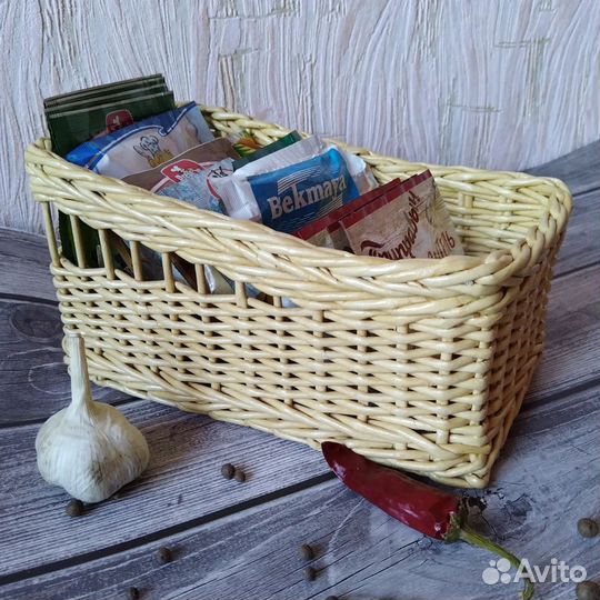 Корзинка плетенная для хранения специй и приправ