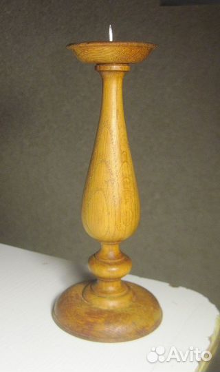 Подсвечник дубовый, 1 свеча
