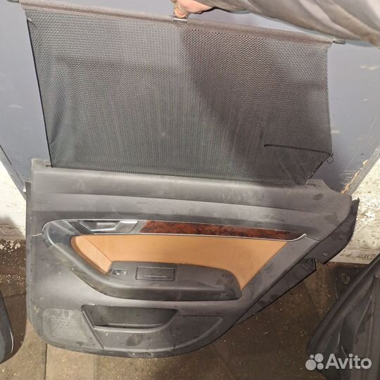 Задние дверные карты Audi A6 C6 с шторками