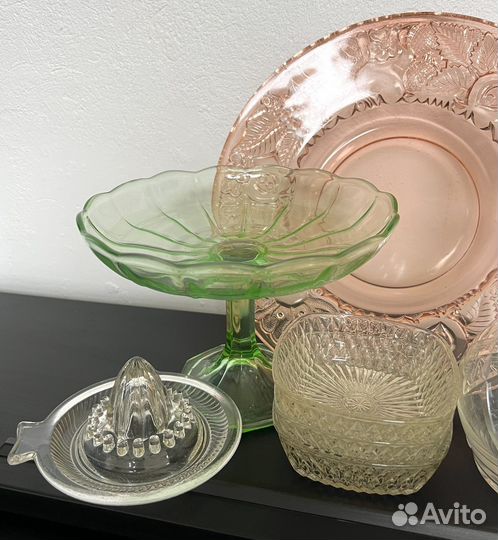 Посуда цветное стекло винтаж СССР