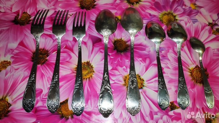 Ложки вилки антиквариат, раритет, маркировка мнц