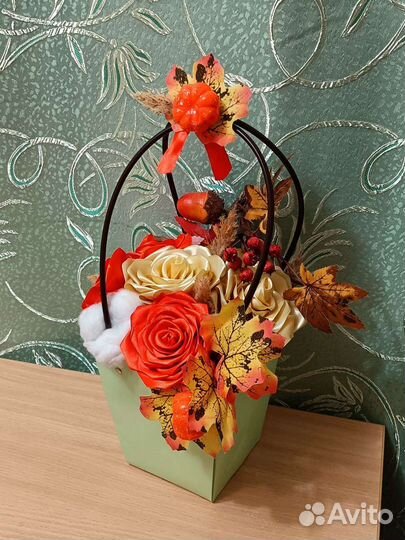 Букет цветов из ленты