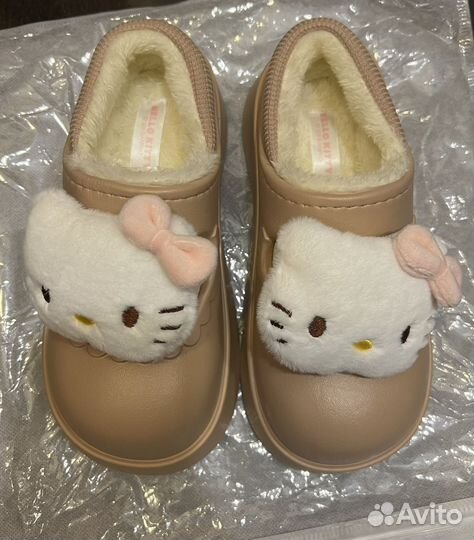Галоши / тапочки утепленные Hello Kitty