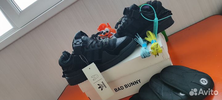 Adidas кроссовки зимние bad bunny Forum black