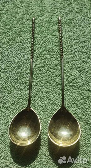 Ложки чайные с витыми ручками, 19 век Россия