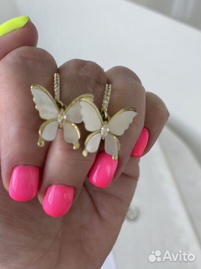 Серьги в стиле van cleef новые