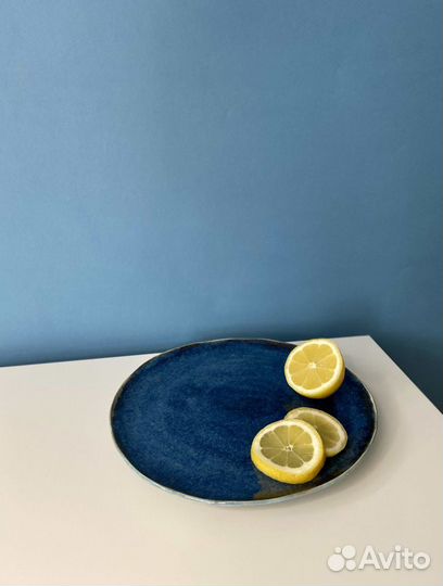 Тарелки из каменной массы керамика ручной работы