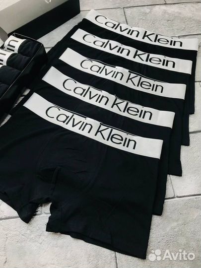 Трусы мужские боксеры черные calvin klein art.398