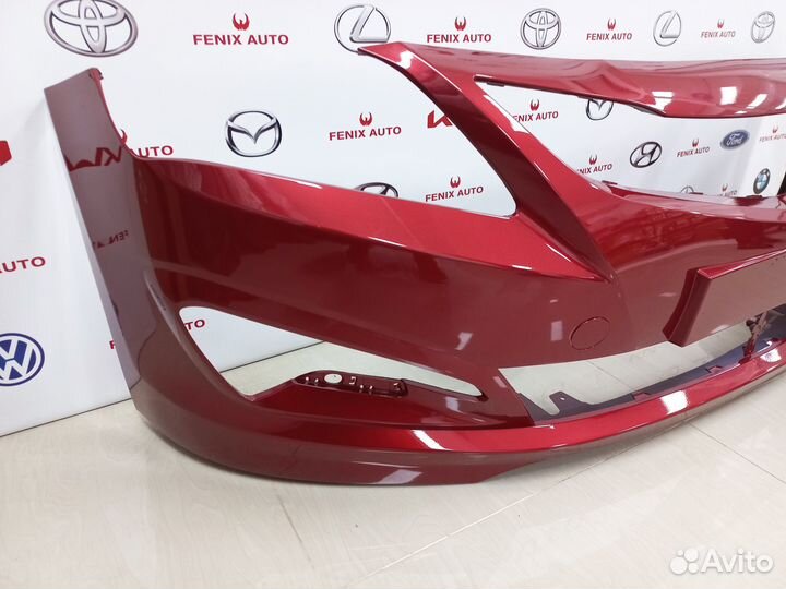 Бампер передний Hyundai Solaris 2014-2017 Красный