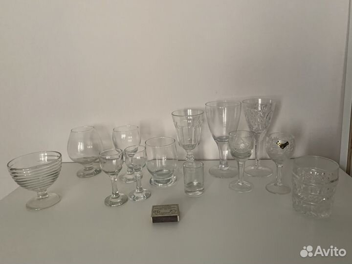 Стаканы бокалы стопки креманки