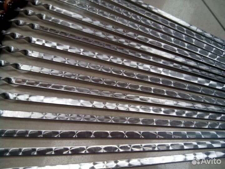 Шампура из нержавейки с деревянными ручками