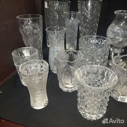 Антикварные хрустальные вазы