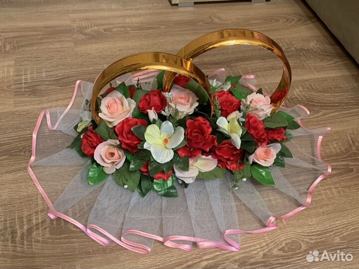 Кольца на машину свадебные