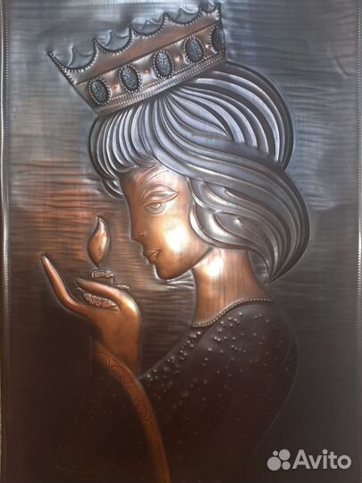 Картина медная чеканка, панно СССР