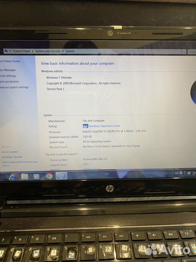 Ноутбук hp core i3