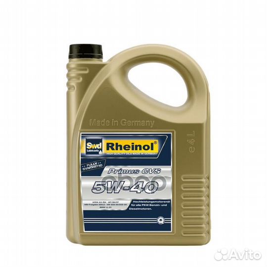 Масло моторное SWD Rheinol Primus CVS 5W-40 син