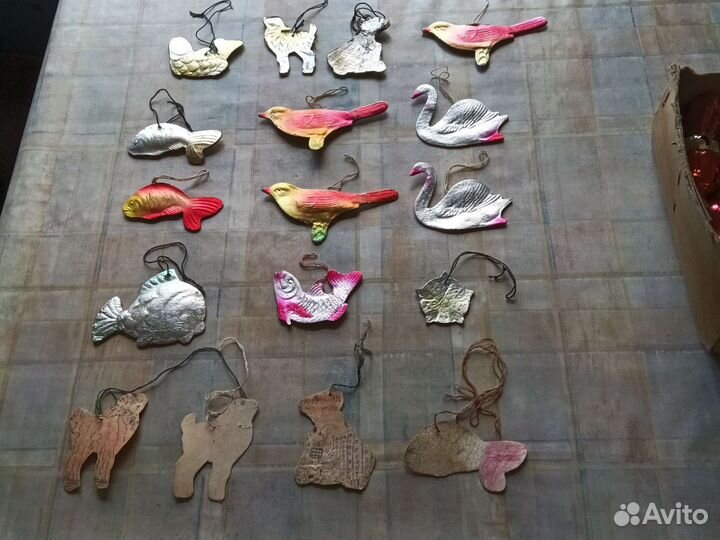 Ёлочные игрушки картонаж СССР