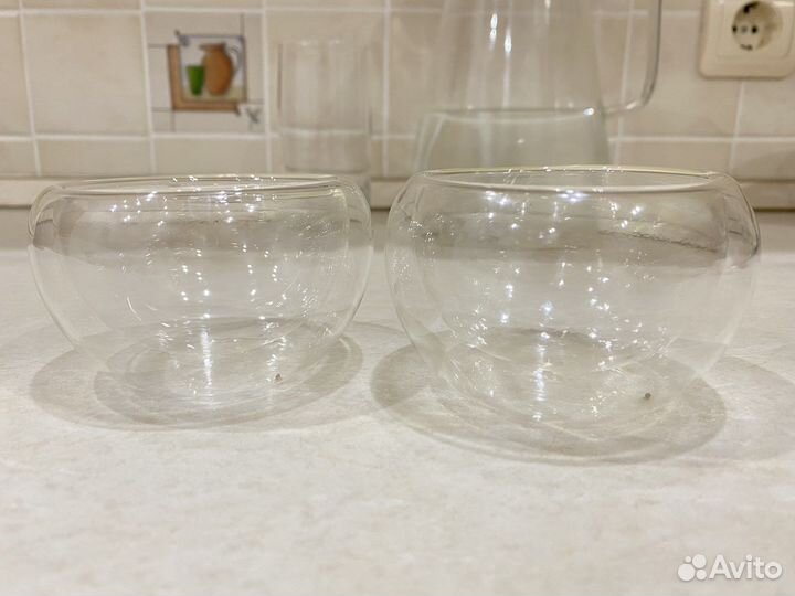 Стаканы с двойными стенками, дном