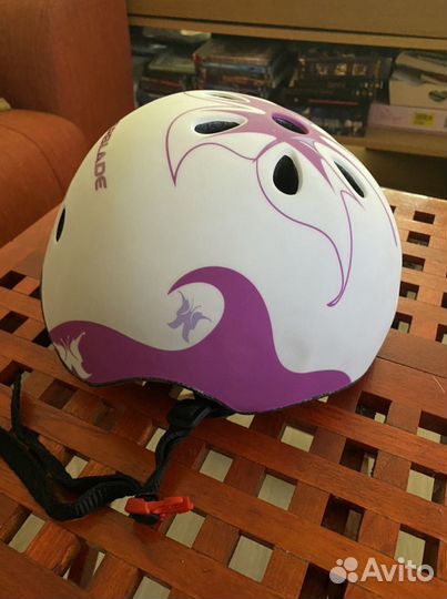 Коньки роликовые девочковые с полным набором защит