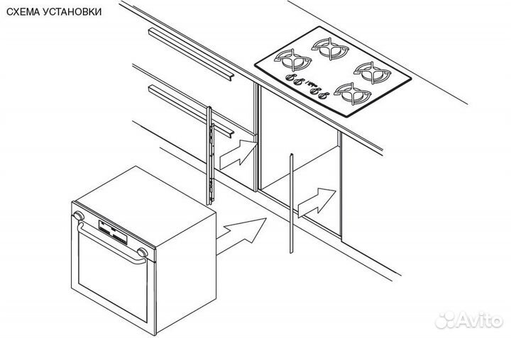 Комплект защитных накладок для корпуса под духовой