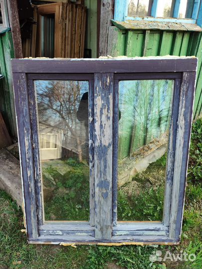 Окна деревянные со стеклопакетами б/у