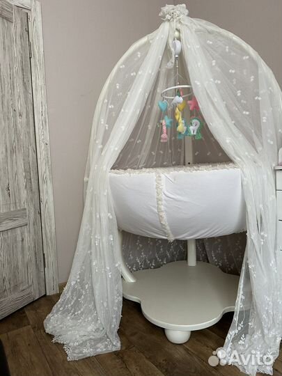 Шикарная колыбель bebe luxury halley из дуба