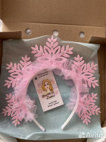 Ободок снежинка