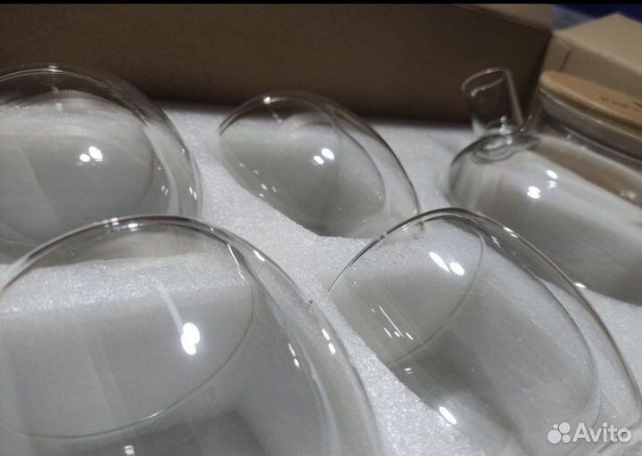 Набор чайник и кружки-стаканы/новый