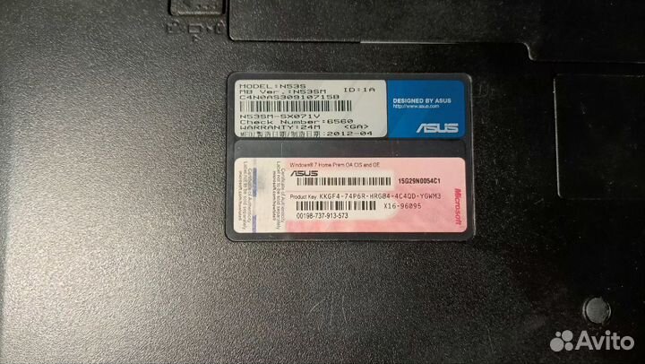 Ноутбук asus n53s