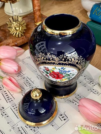 Ваза-чайница. Кобальт