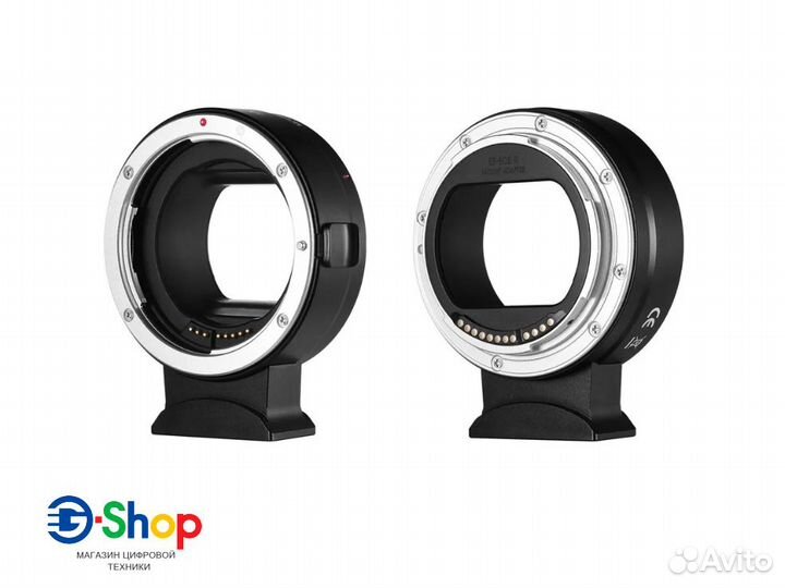 Адаптер для Canon с оптики EF на тушку EOS R (чип)