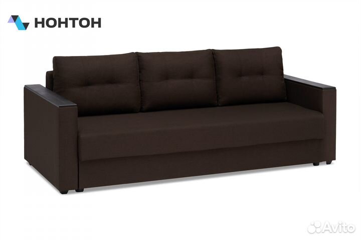 Диван еврокнижка Миранда 3 SE коричневый