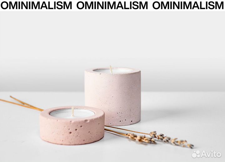 Бетонный подсвечник