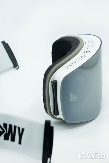 Маска snowy aura-S white grey silver/mirror S3+S1