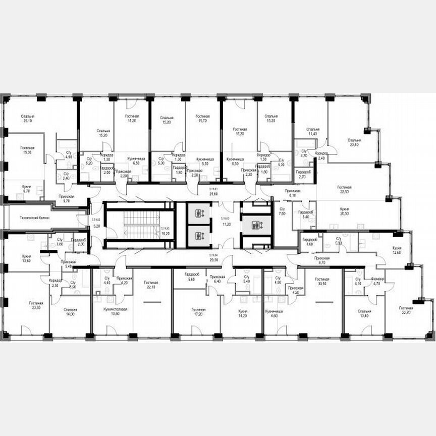 1-к. квартира, 48,8 м², 19/25 эт.
