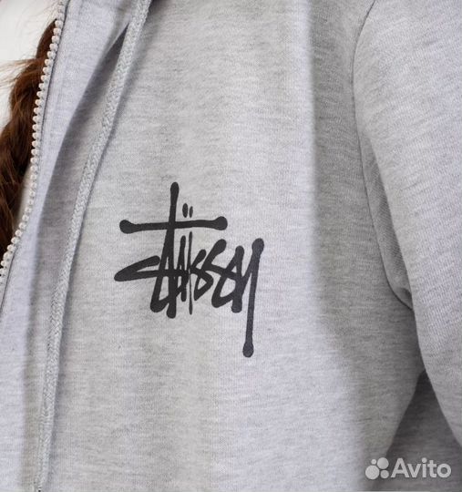 Зипка stussy серая