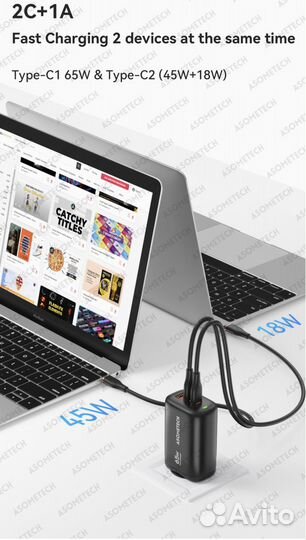 Блок питания GaN 65W, новое зарядное устройство